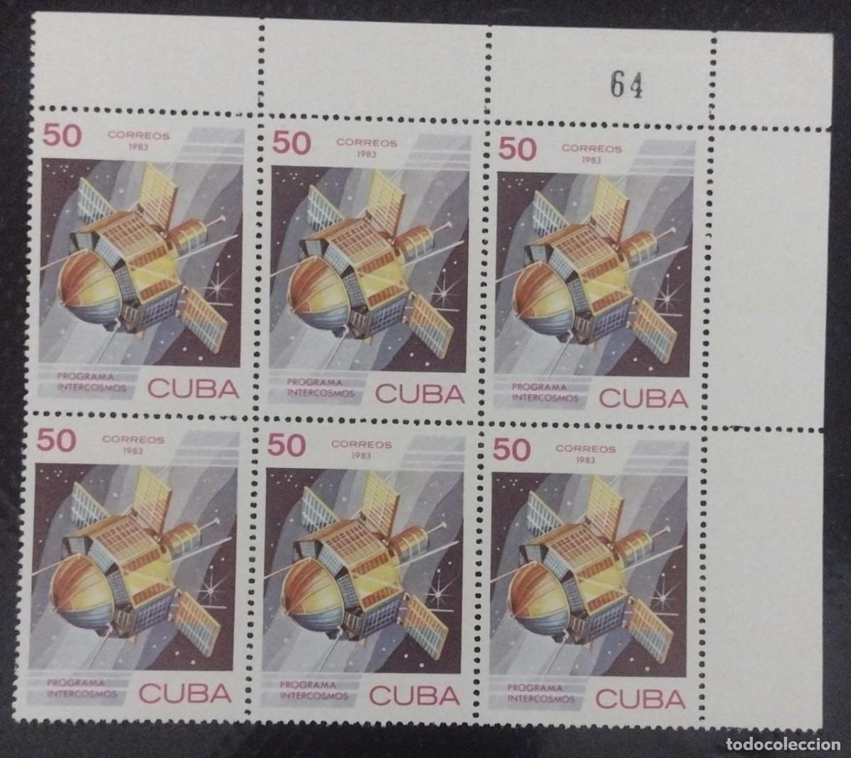 Sellos: BD) 1983, CUBA, INTERCOSMOS PROGRAM, MNH - Foto 1