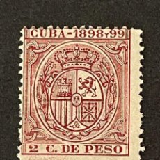 Sellos: CUBA, 1898-1899, 2 C. DE PESO, NUEVO