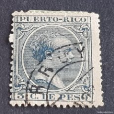 Sellos: ESPAÑA, PUERTO RICO, 1890, ALFONSO XIII, EDIFIL 79, MATASELLO MUNICIPIO DE ARROYO, ( LOTE AR )