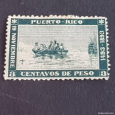 Sellos: ESPAÑA, PUERTO RICO, 1893, IV CENT. DESEMBARCO COLÓN, EDIFIL 101*, AUTÉNTICO, LEER, ( LOTE AR )
