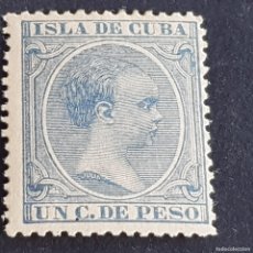 Sellos: CUBA, 1894, ALFONSO XIII, EDIFIL 136**, NUEVO, GOMA, SIN FIJASELLO, GOMA ALGO CRAQUELADA, ( LOTE AB)