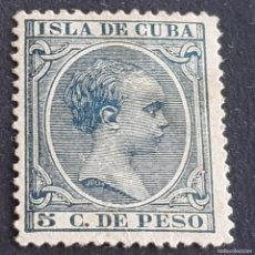 Sellos: CUBA, 1876, ALFONSO XIII, EDIFIL 149*, NUEVO, GOMA, FIJASELLO, ZONAS LEVES OSCURECIDAS, ( LOTE AB )