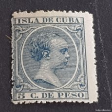 Sellos: CUBA, 1876, ALFONSO XIII, EDIFIL 149**, NUEVO, GOMA, SIN FIJASELL, GOMA ALGO TONALIZADA, ( LOTE AB )