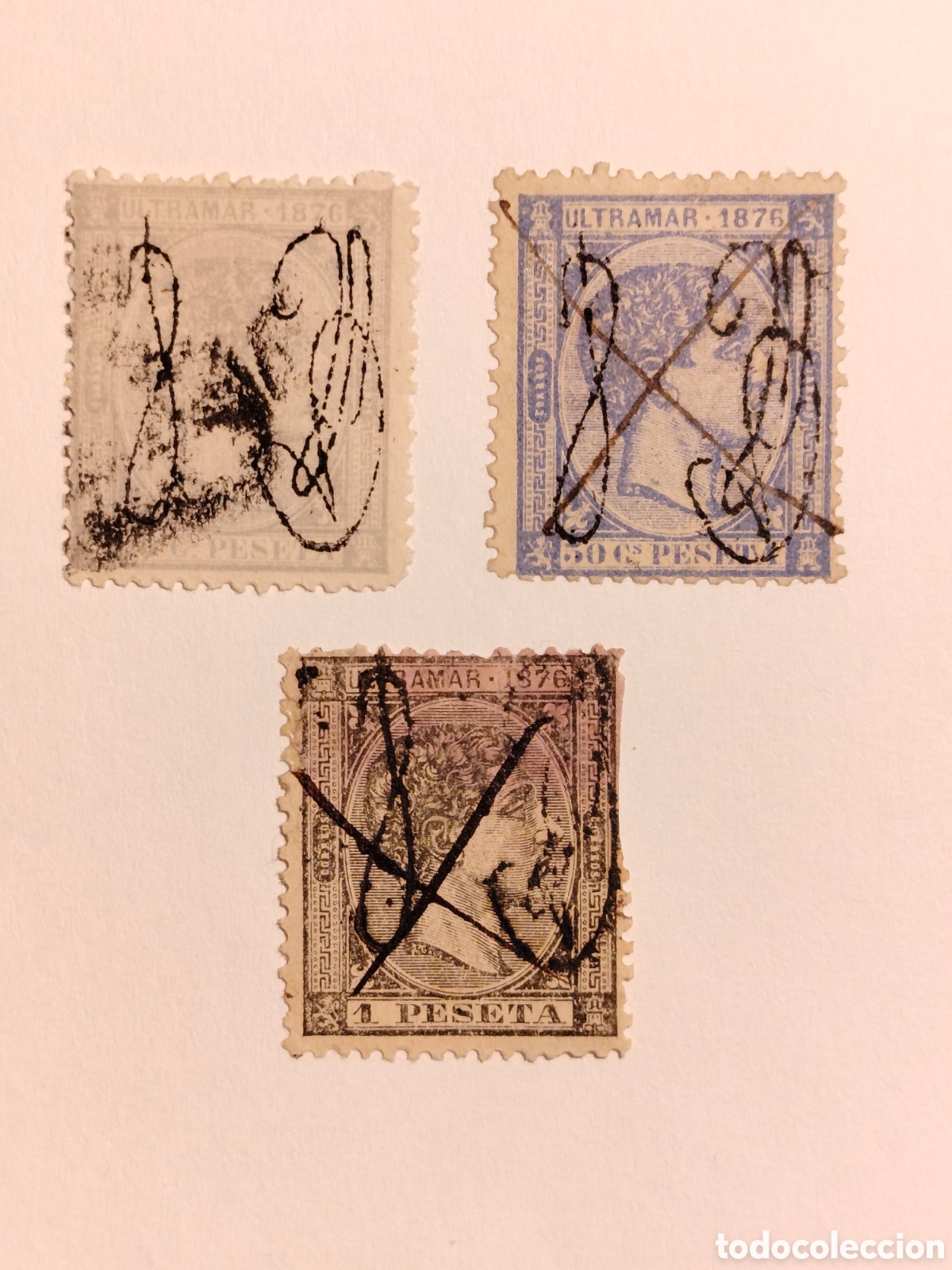 Sellos: Puerto Rico 1876 Edifil 8/10 usados