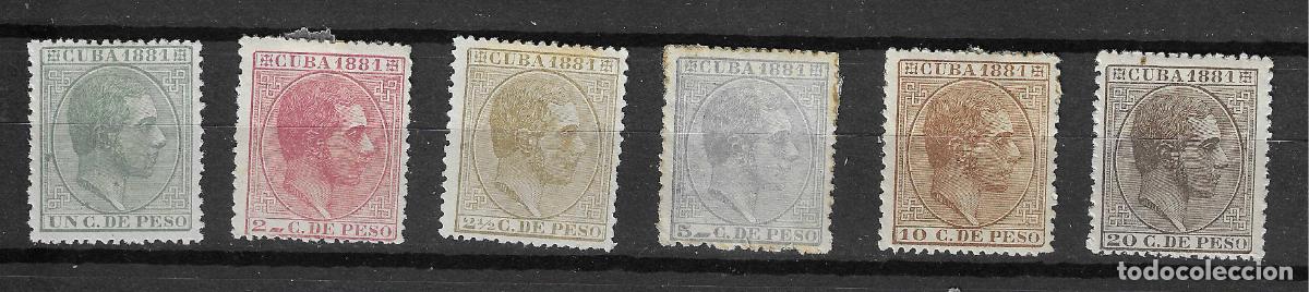 Sellos: CUBA 1881 EDIFIL 62/67 COMPLETA NUEVA