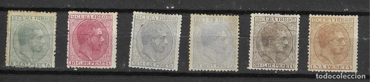 Sellos: CUBA 1880 EDIFIL 56/61* COMPLETA NUEVA