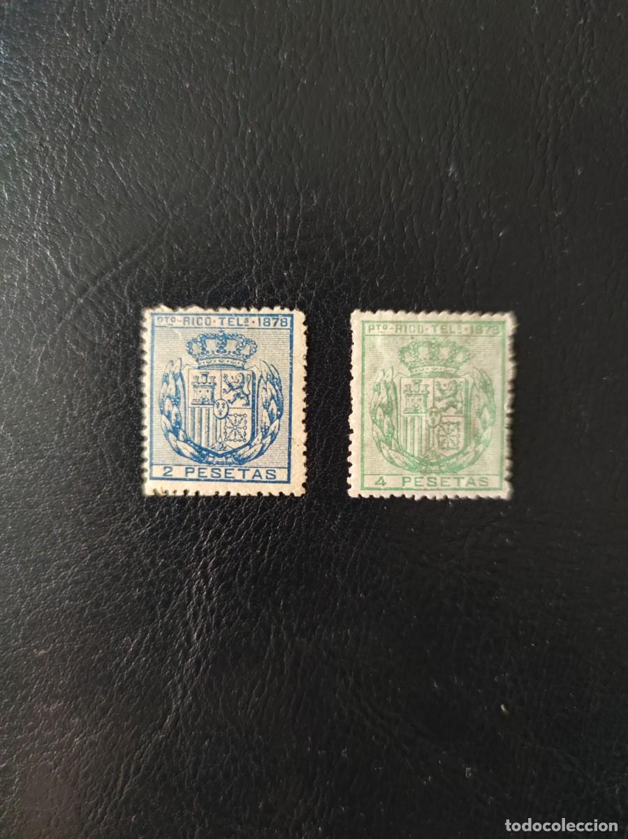 Timbres: 1878 telegrafos Puerto Rico edifil 17 18
