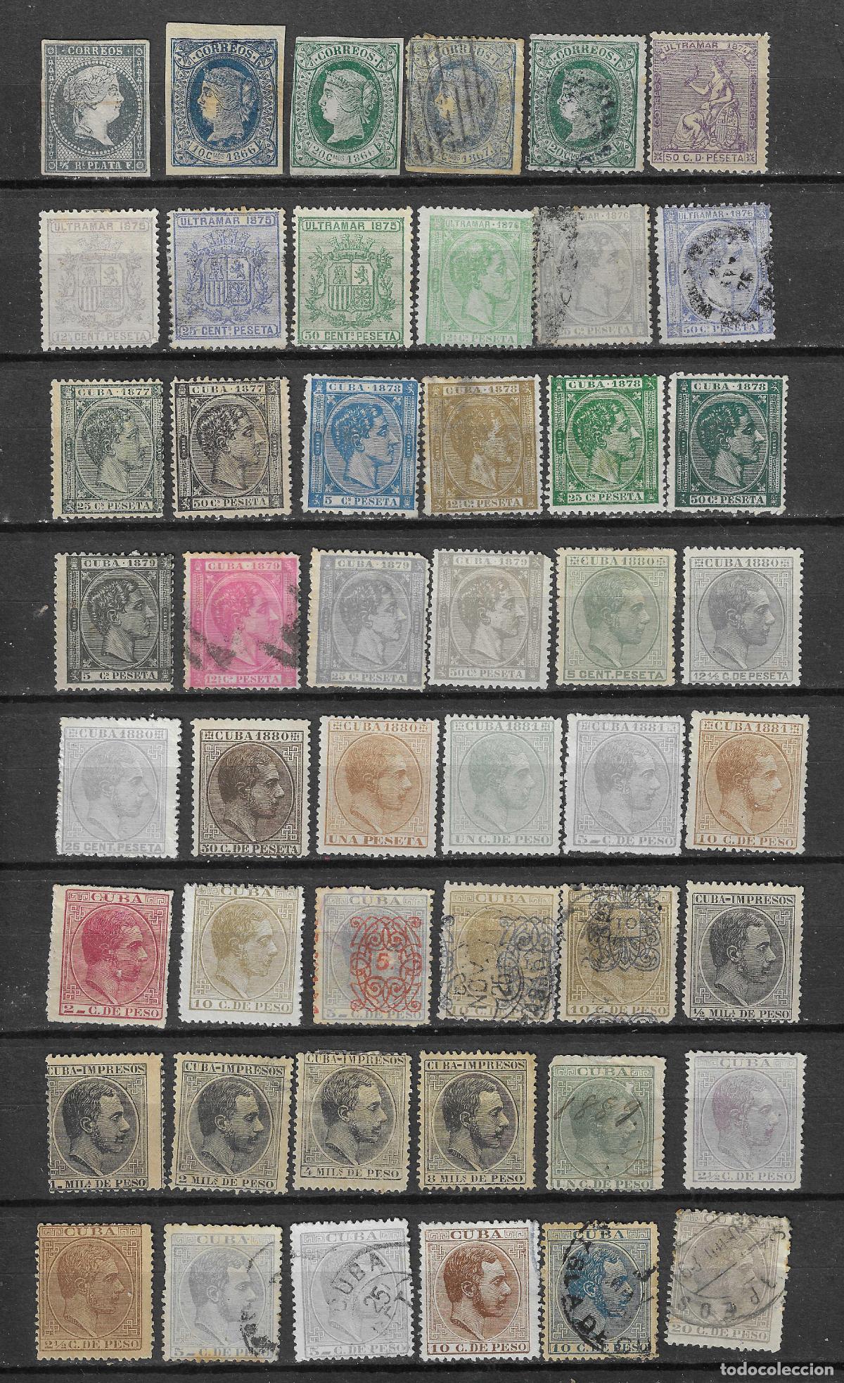 Sellos: CUBA RESTO DE COLECCION 48 DIFERENTES MAYORIA NUEVOS