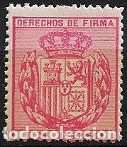 Selos: Cuba, Fiscal, Derechos de firma, 1 peso rosa * *