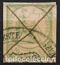 Sellos: Puerto Rico, Fiscales, Derecho Judicial 10 reales verde (o)