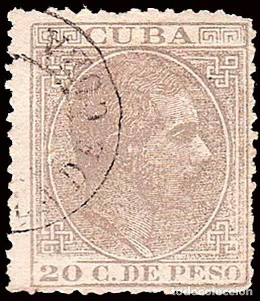 Briefmarken: Cuba Esp. - Edi o 105 - 1883-1888 - Alfonso XII - 20 cts.