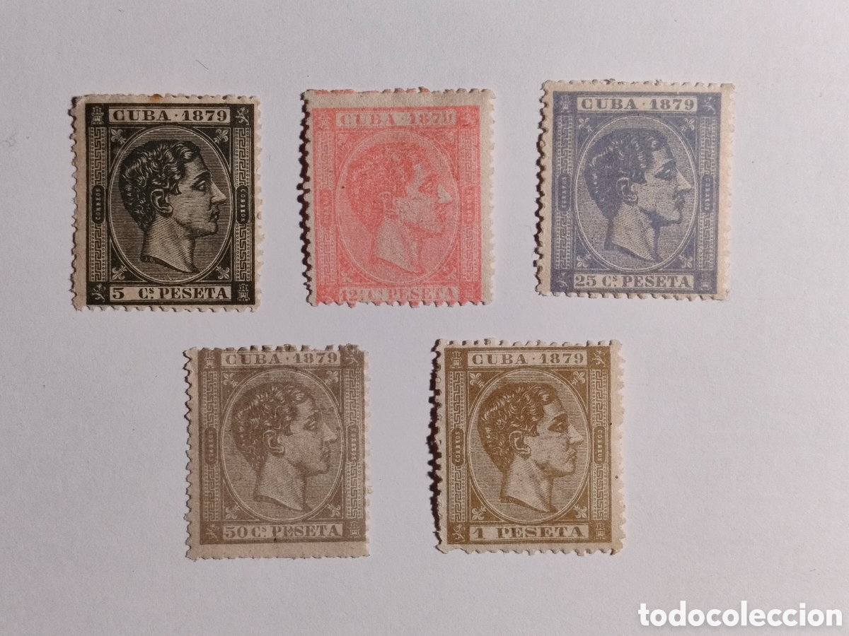 Sellos: Cuba 1879 Edifil 50/55 excepto 51, MH