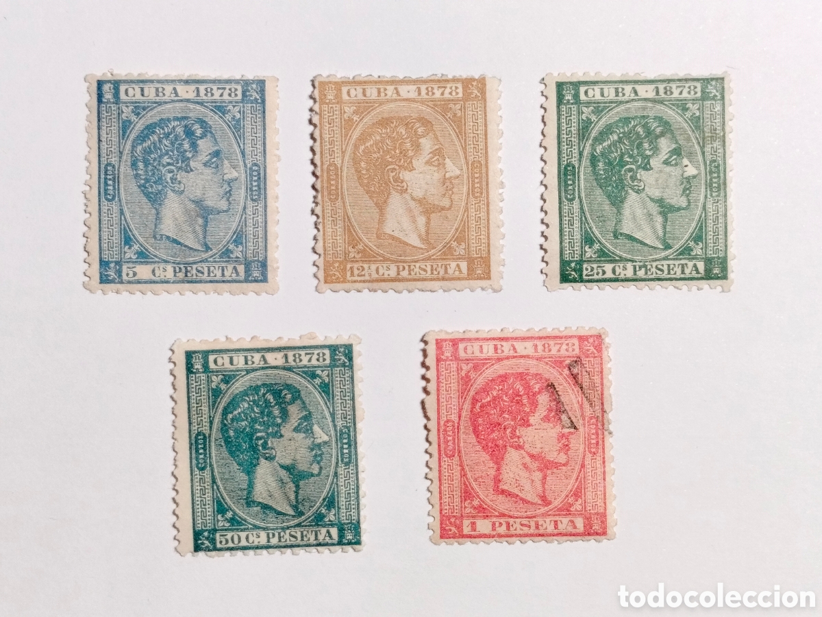 Sellos: Cuba 1878 Edifil 44/49 excepto 45, ver descripci&oacute;n