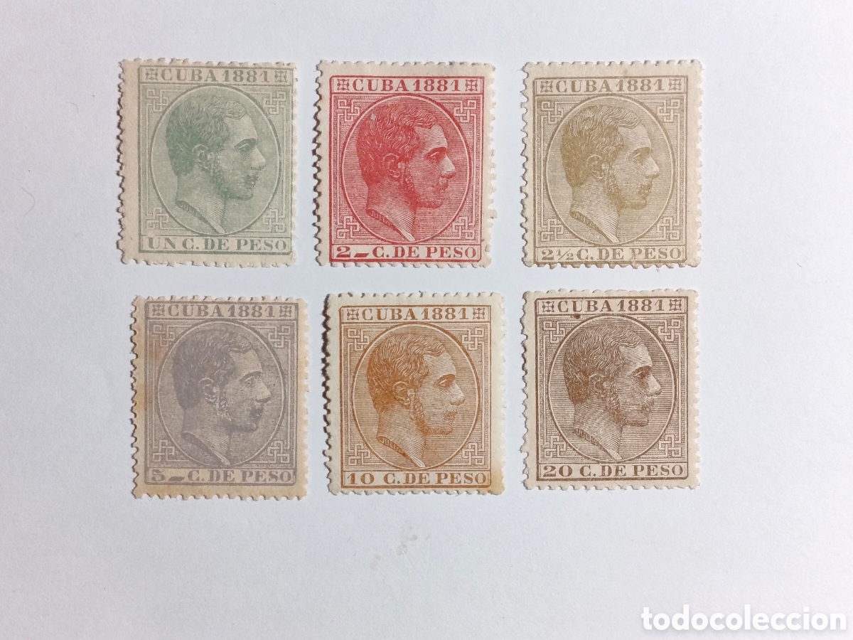 Sellos: Cuba 1881 Edifil 62/7 Serie completa MH