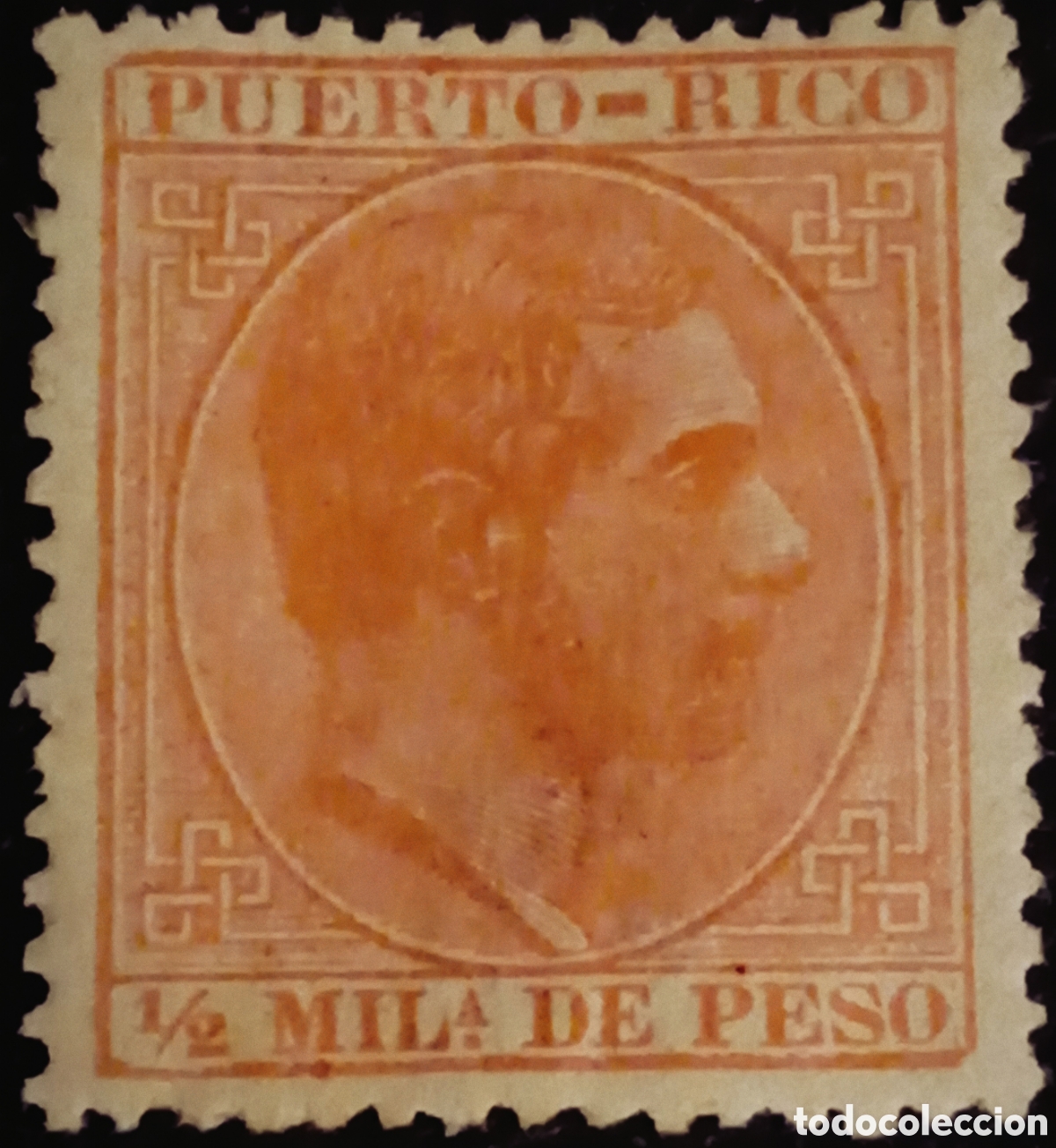 Sellos: 1882 Puerto Rico - Alfonso XII - &frac12; Mil&eacute;sima de Peso - Edifil 56 MH