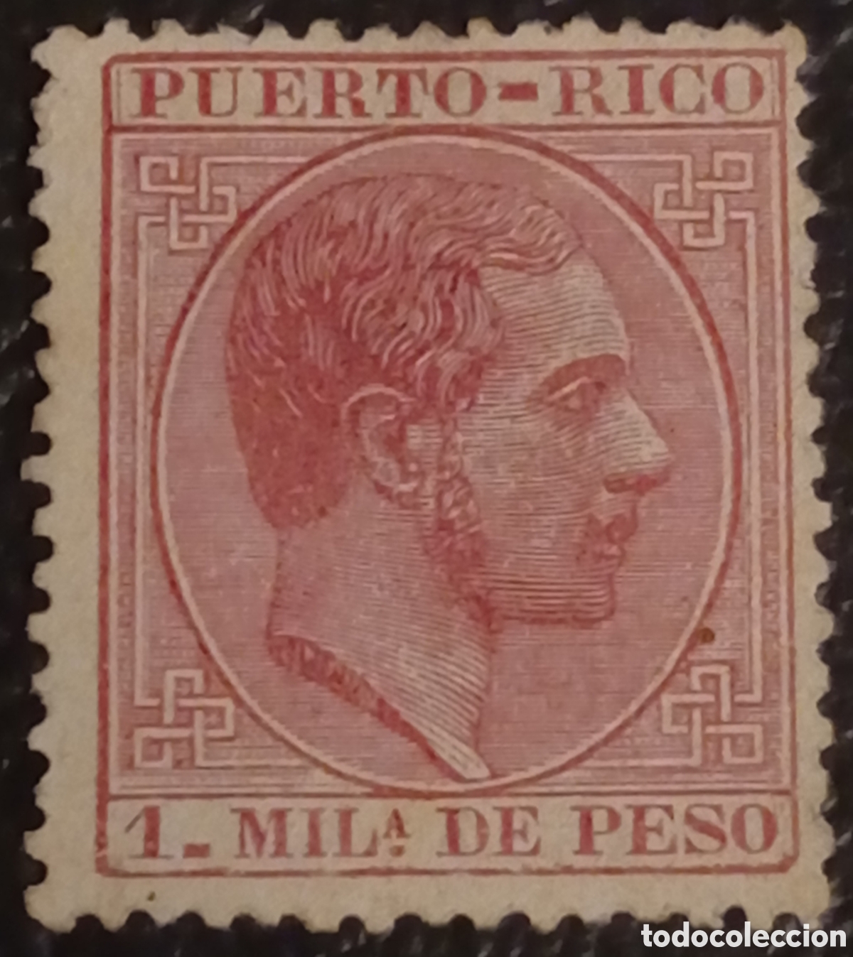 Sellos: Puerto Rico 1882 - Alfonso XII - 1 Mil&eacute;sima de Peso - Edifil n&ordm; 55 - MH