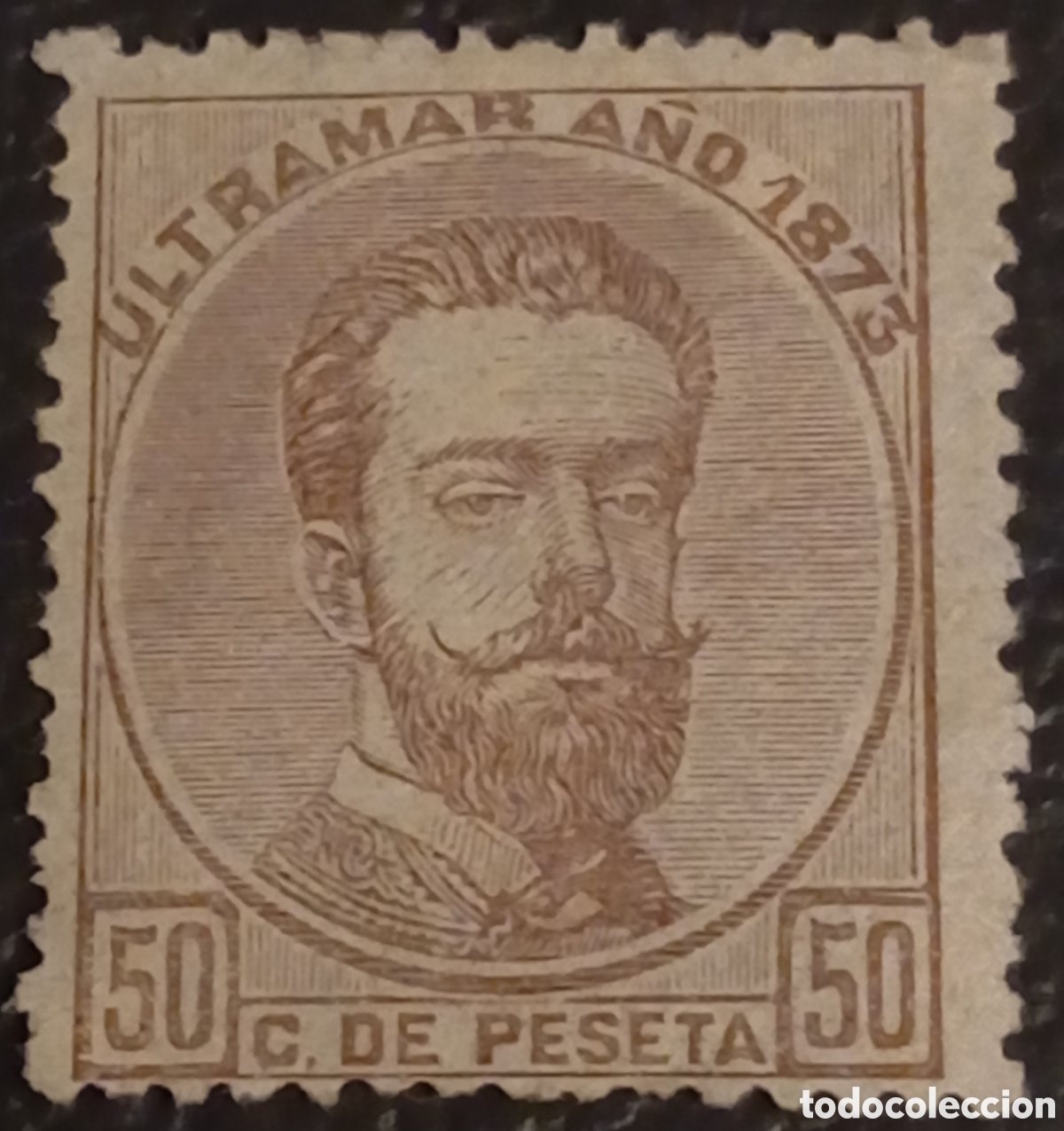 Sellos: Sello Ultramar A&ntilde;o 1873 - Amadeo I - 50 c. de Peseta - Edifil N&ordm; 26 MH