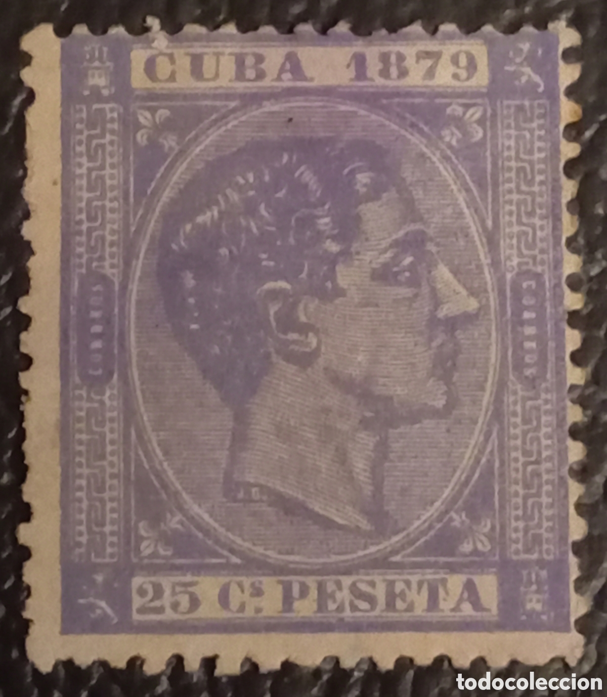 Sellos: Cuba 1879 - Alfonso XII - 25 c. Peseta - Edifil N&ordm; 54 - MH