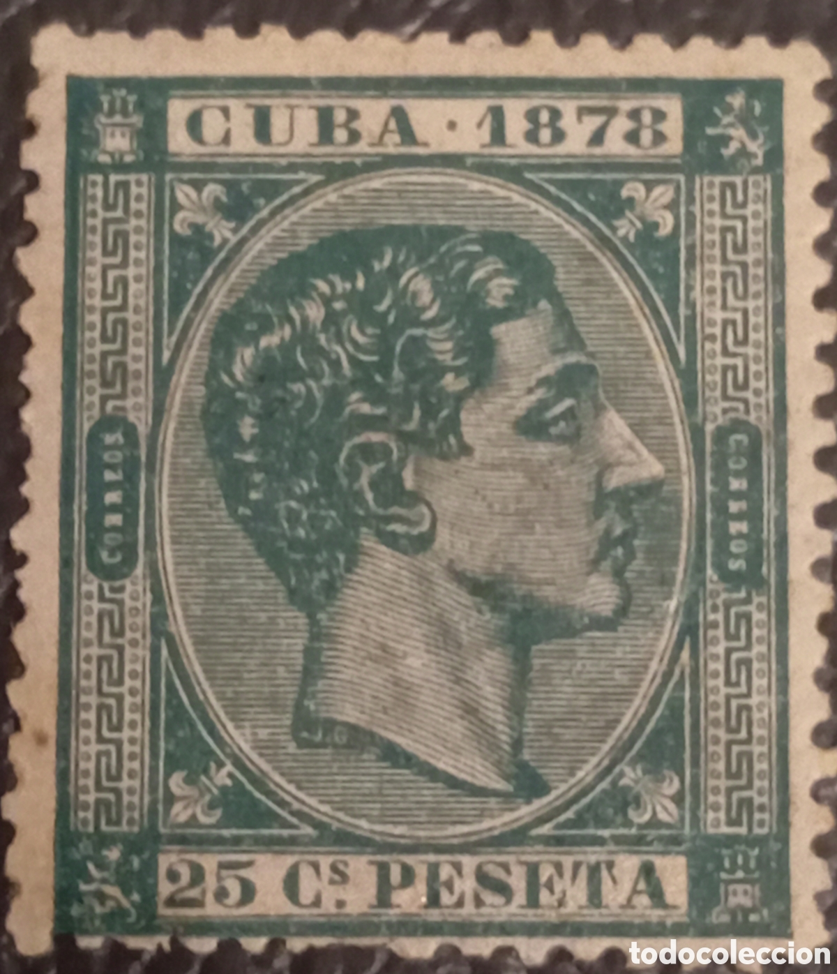 Sellos: Cuba 1878 - Alfonso XII - 25 C. Peseta - Edifil N&ordm; 47 - MNH