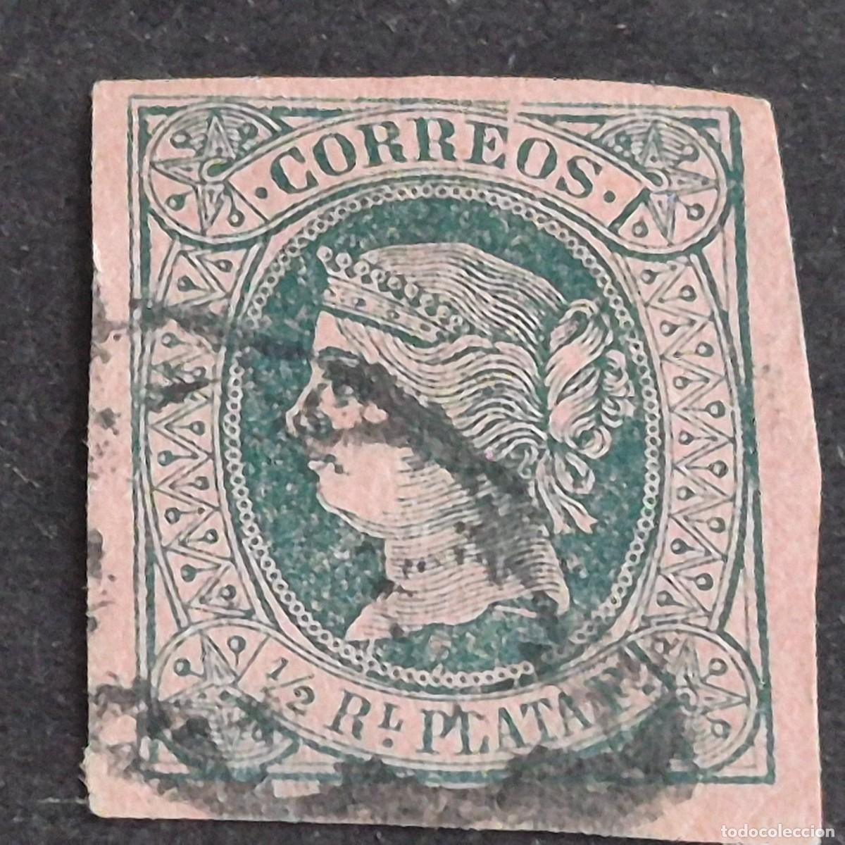 Sellos: ESPA&Ntilde;A, CUBA, ANTILLAS, 1864, ISABEL II, EDIFIL 10, USADO, (LOTE AR)