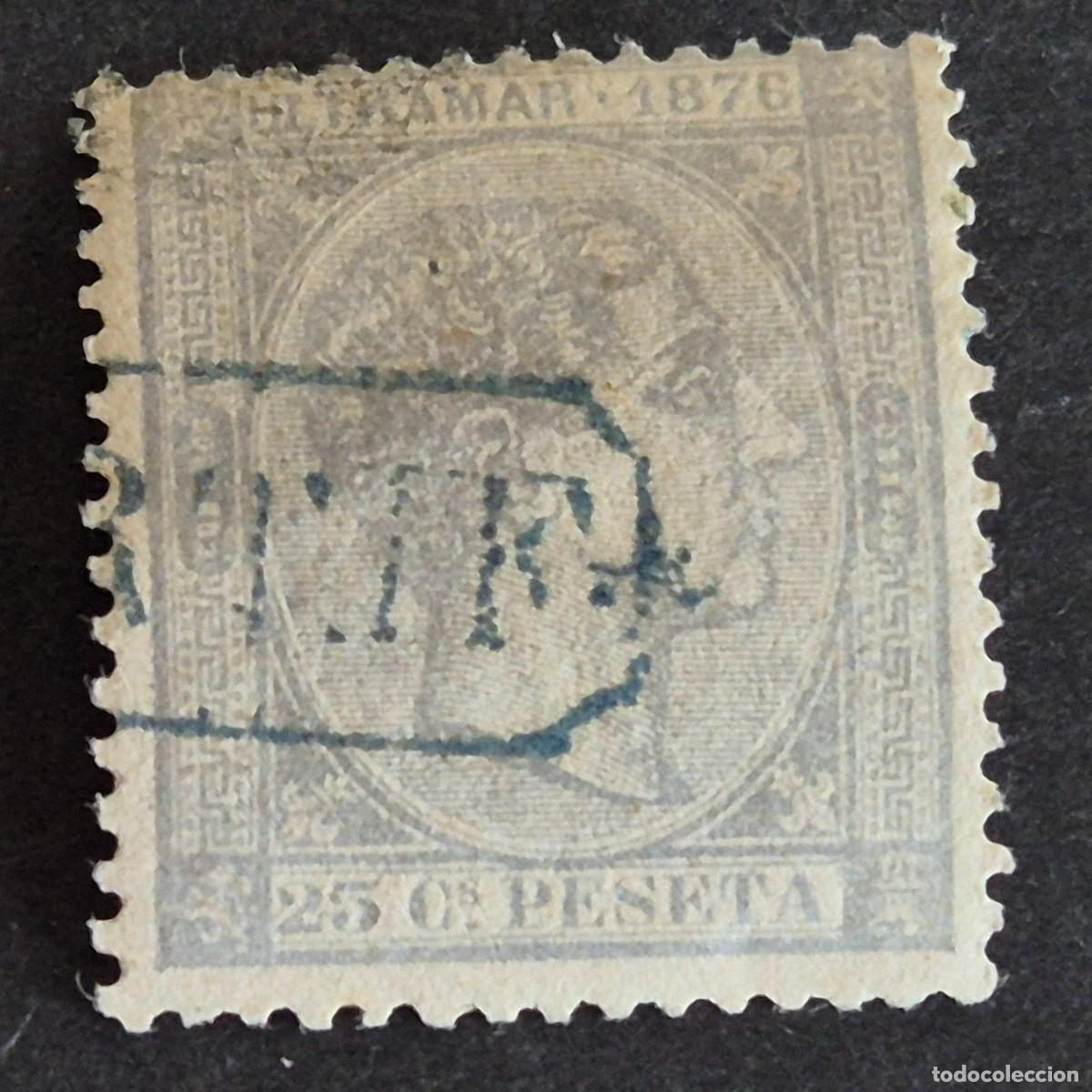 Sellos: ESPA&Ntilde;A, CUBA, 1876, ALFONSO XII, EDIFIL 36, MATASELLO TAMP&Oacute;N CERTIFICADO, (LOTE AR)