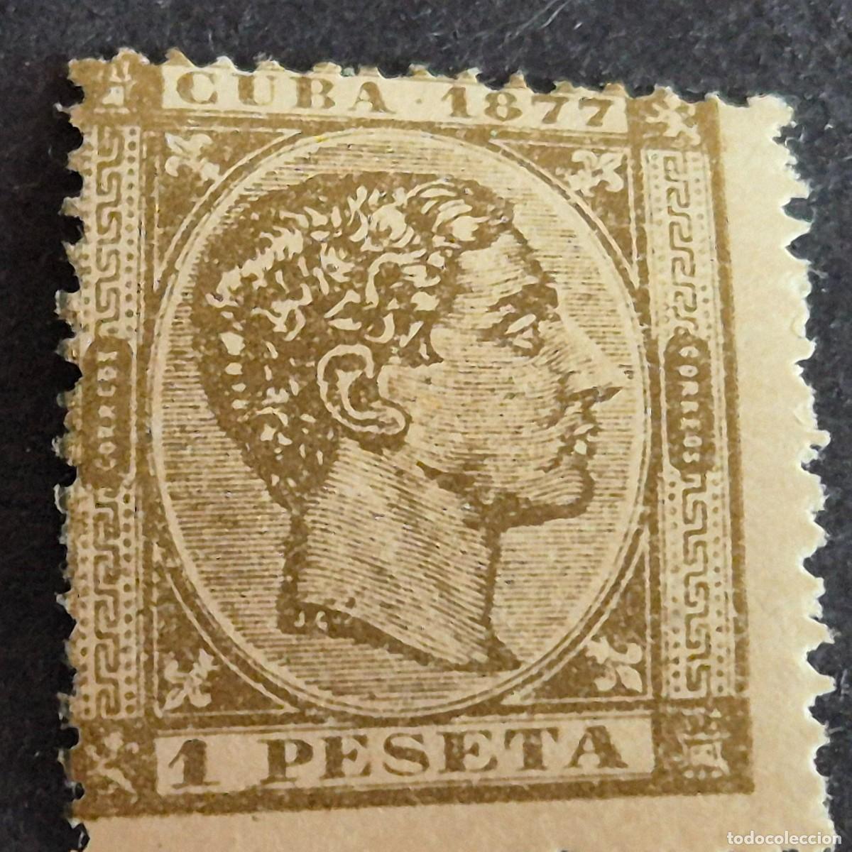 Sellos: ESPA&Ntilde;A, CUBA, 1877, ALFONSO XII, EDIFIL 43*, NUEVO, GOMA, FIJASELLO, (LOTE AR)