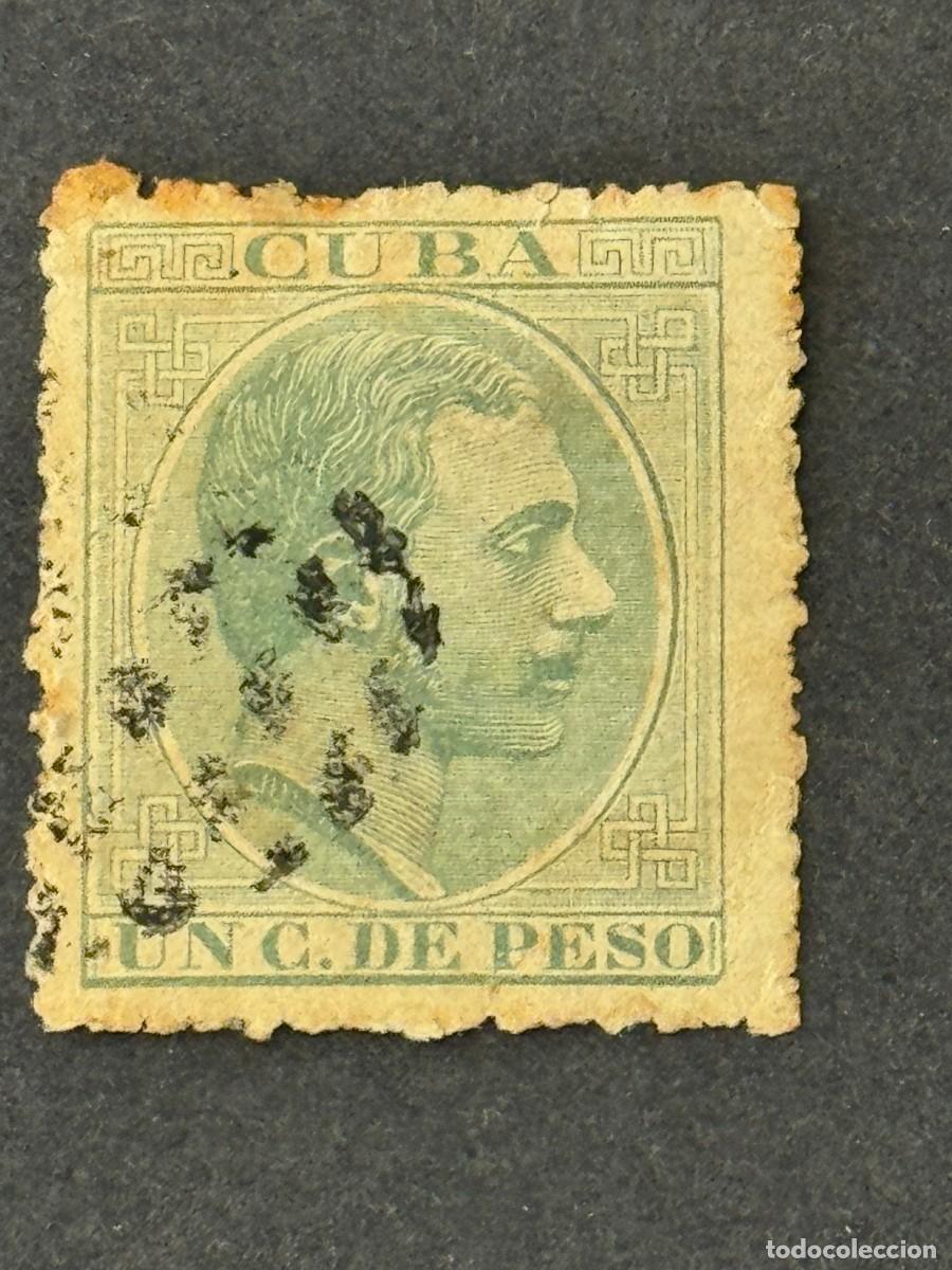 Sellos: Cuba, Alfonso XII, 1882-1883, Edifil 68, usado