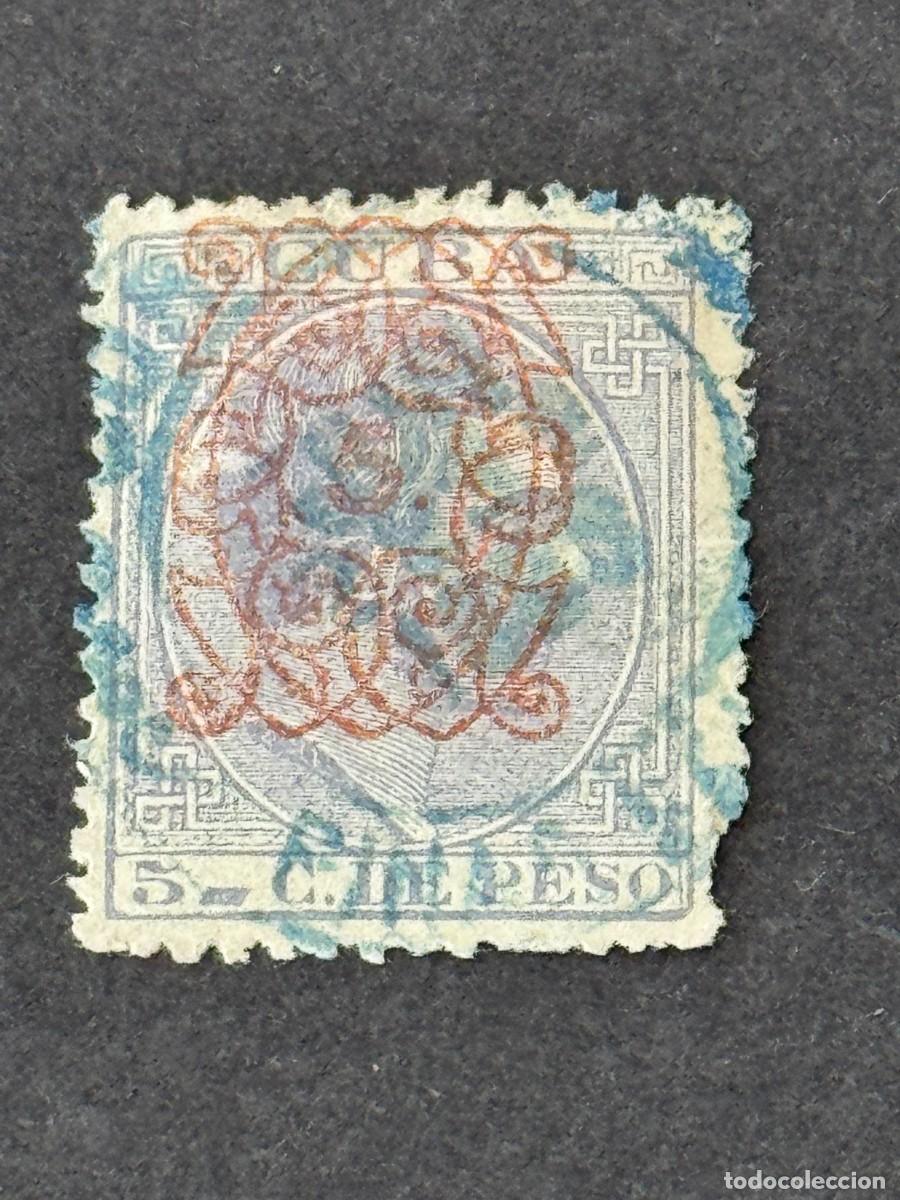 Sellos: Cuba, Alfonso XII, habilitado, 1883, Edifil 80, usado