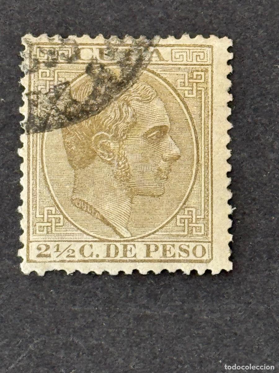 Sellos: Cuba, Alfonso XII, 1883-1888, Edifil 98, usado