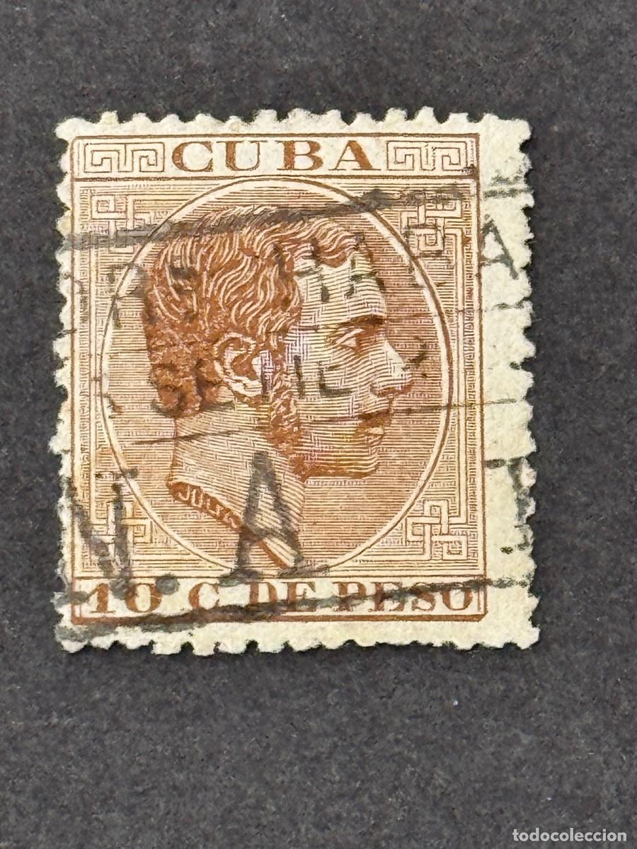 Sellos: Cuba, Alfonso XII, 1883-1888, Edifil 102, usado