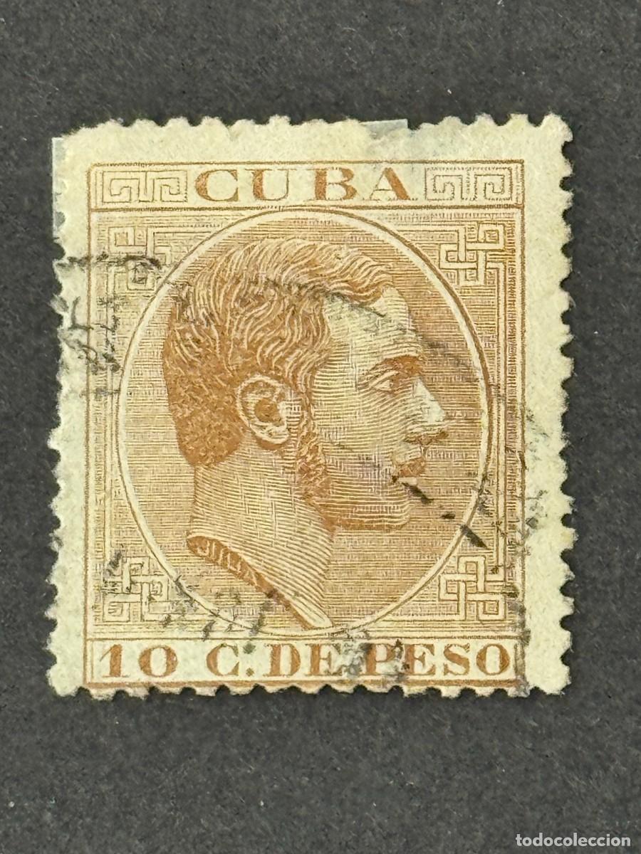 Sellos: Cuba, Alfonso XII, 1883-1888, Edifil 102a, usado