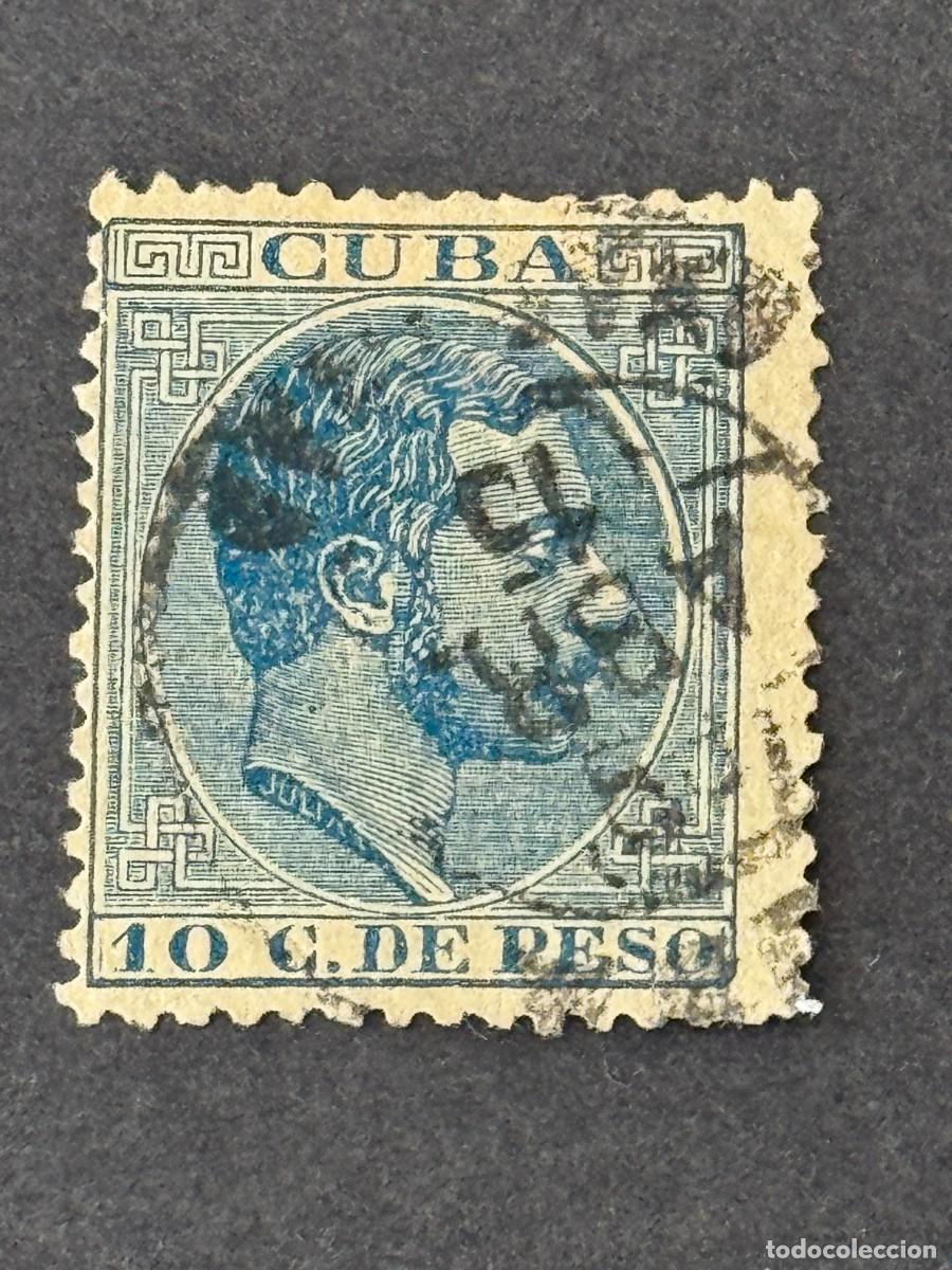 Sellos: Cuba, Alfonso XII, 1883-1888, Edifil 103, usado