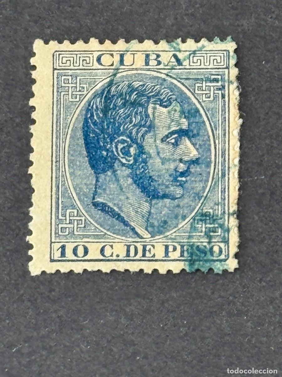 Sellos: Cuba, Alfonso XII, 1883-1888, Edifil 103, usado