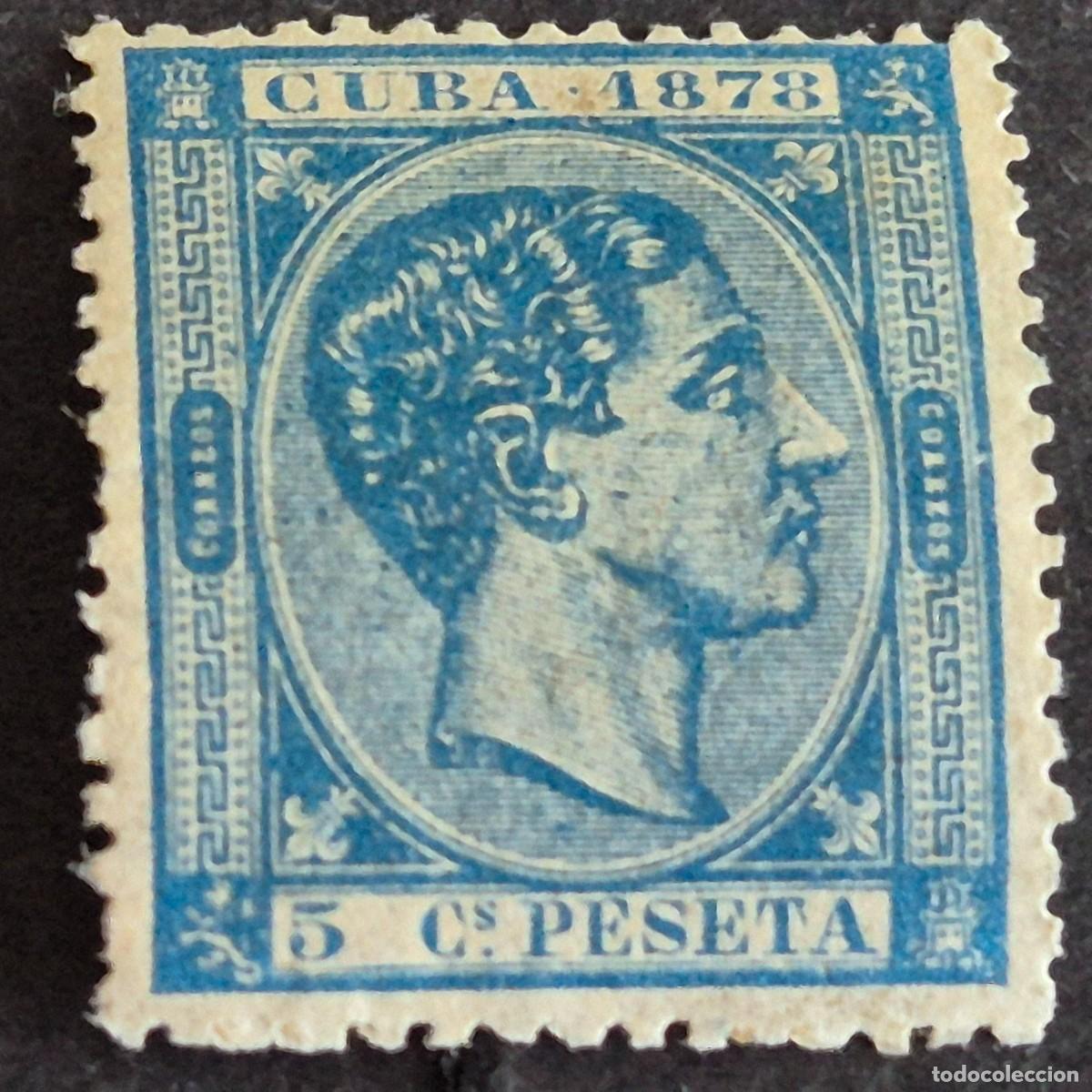 Sellos: ESPA&Ntilde;A, CUBA, 1878, ALFONSO XII, EDIFIL 44*, NUEVO, GOMA, FIJASELLO, (LOTE AR)