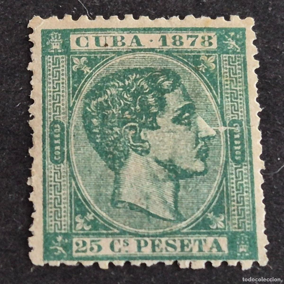 Sellos: ESPA&Ntilde;A, CUBA, 1878, ALFONSO XII, EDIFIL 47*, NUEVO, GOMA, FIJASELLO, (LOTE AR)