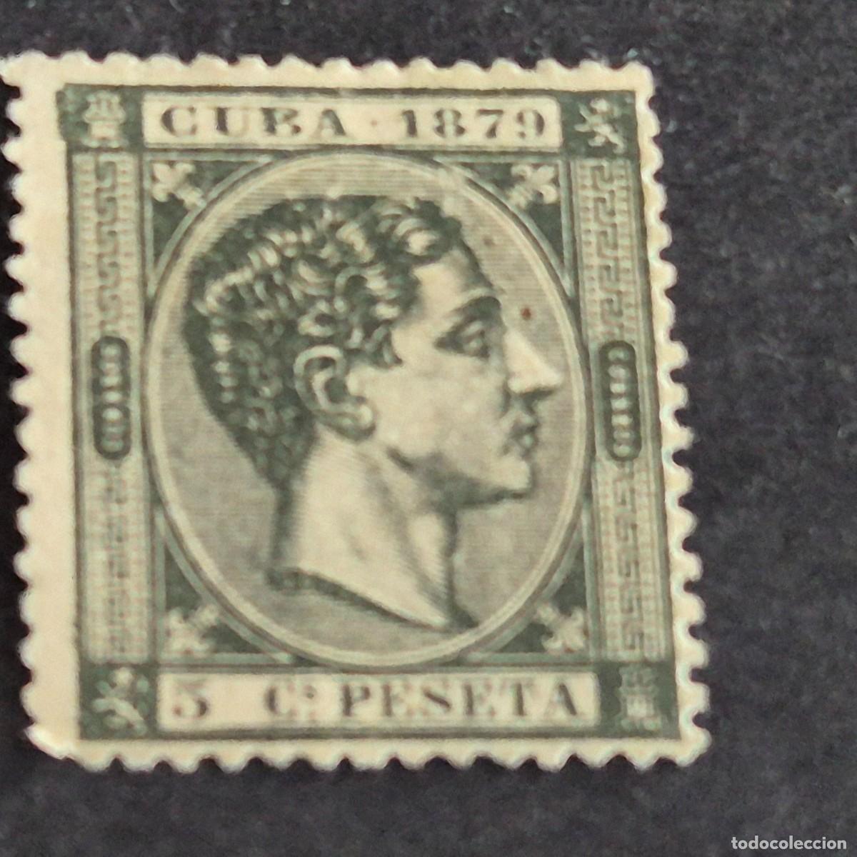 Sellos: ESPA&Ntilde;A, CUBA, 1879, ALFONSO XII, EDIFIL 50*, NUEVO, GOMA, FIJASELLO, (LOTE AR)