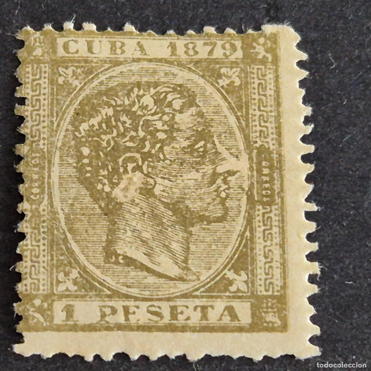 Sellos: ESPA&Ntilde;A, CUBA, 1879, ALFONSO XII, EDIFIL 55*, NUEVO, GOMA, BASTANTE FIJASELLO, (LOTE AR)