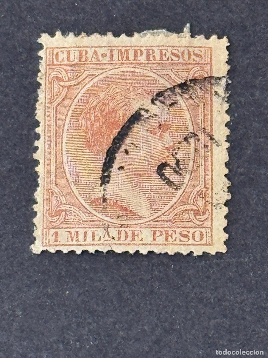 Sellos: Cuba, Alfonso XIII, 1890, Edifil 107, usado