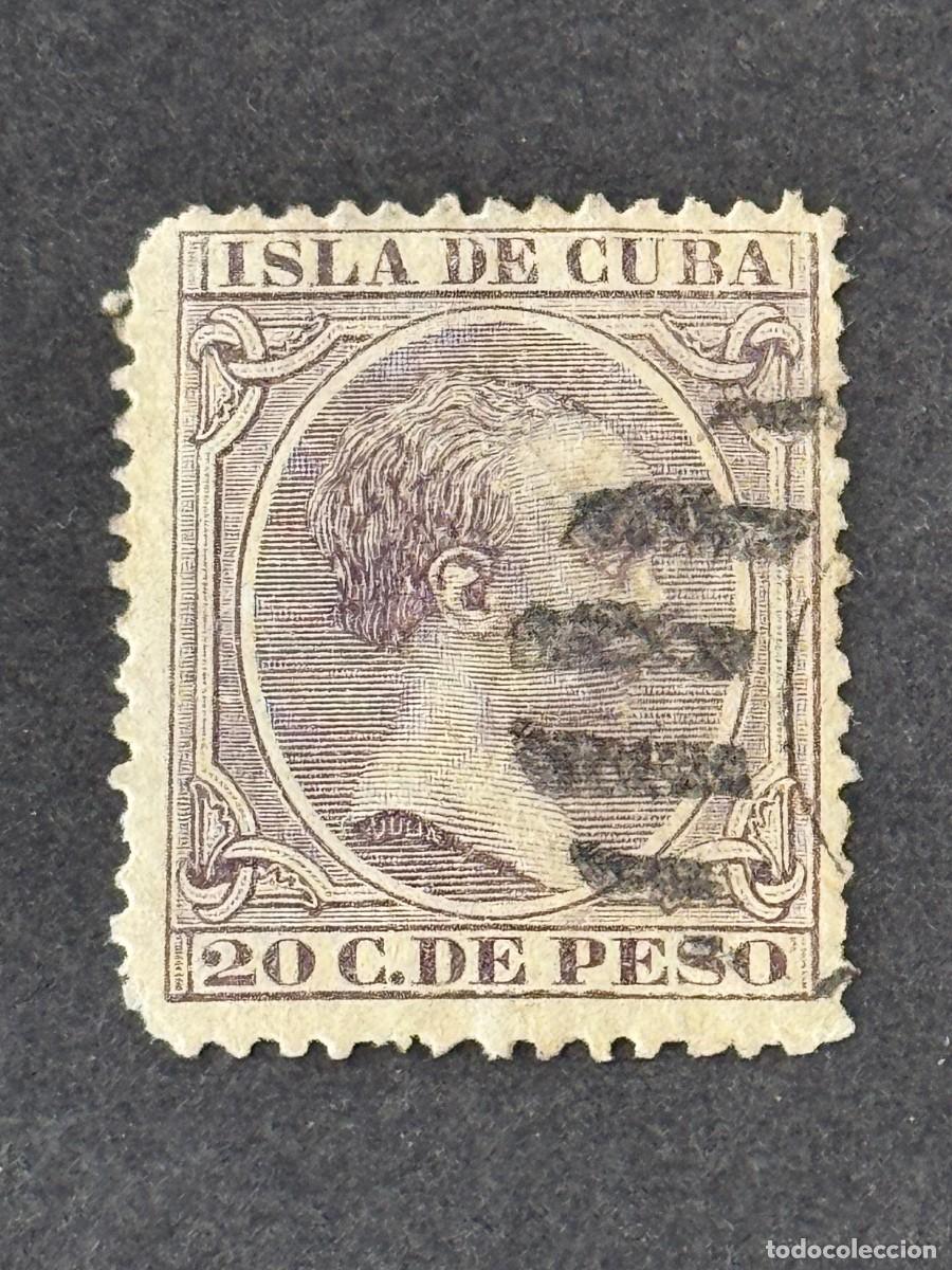Sellos: Cuba, Alfonso XIII, 1890, Edifil 117, usado