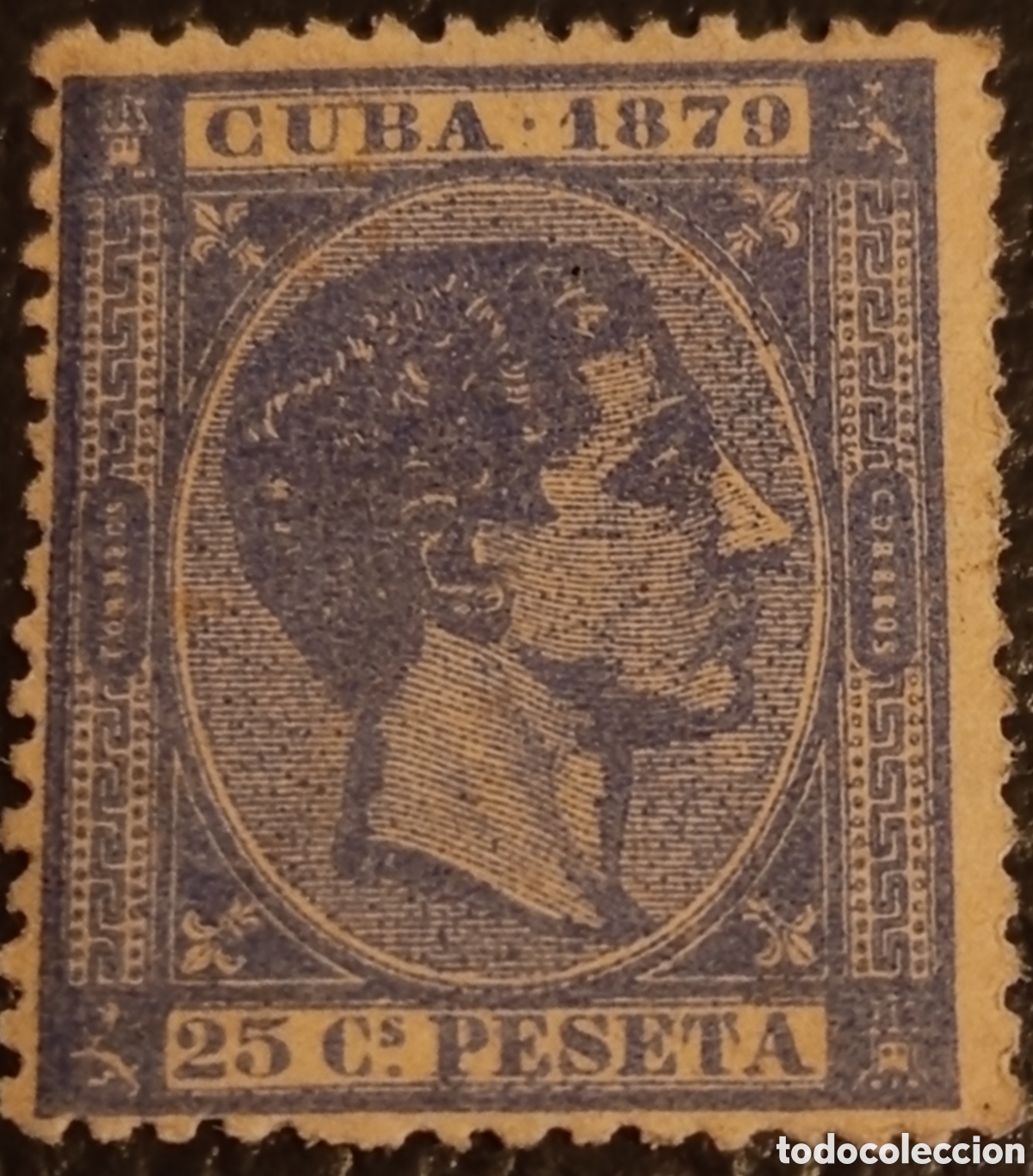 Sellos: Cuba 1879 - Alfonso XII - 25 c. de Peseta - Edifil N&ordm; 54 - MH