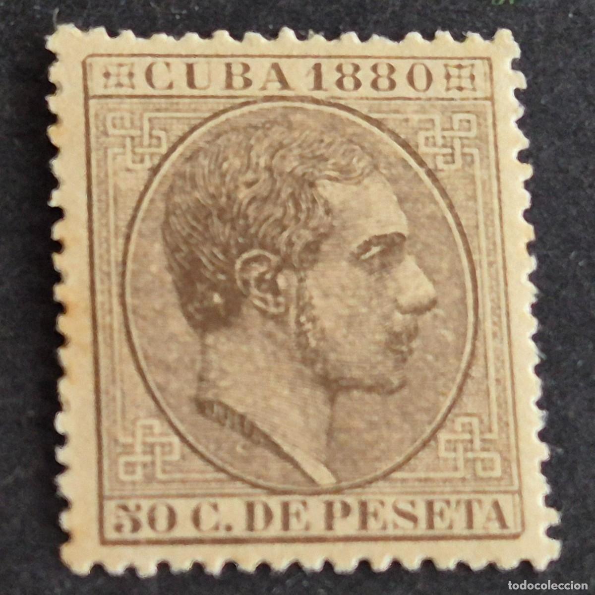 Sellos: ESPA&Ntilde;A, CUBA, 1880, ALFONSO XII, EDIFIL 60**, NUEVO, GOMA, SIN FIJA, GOMA ALGO TONALIZADA, (LOTE AR)