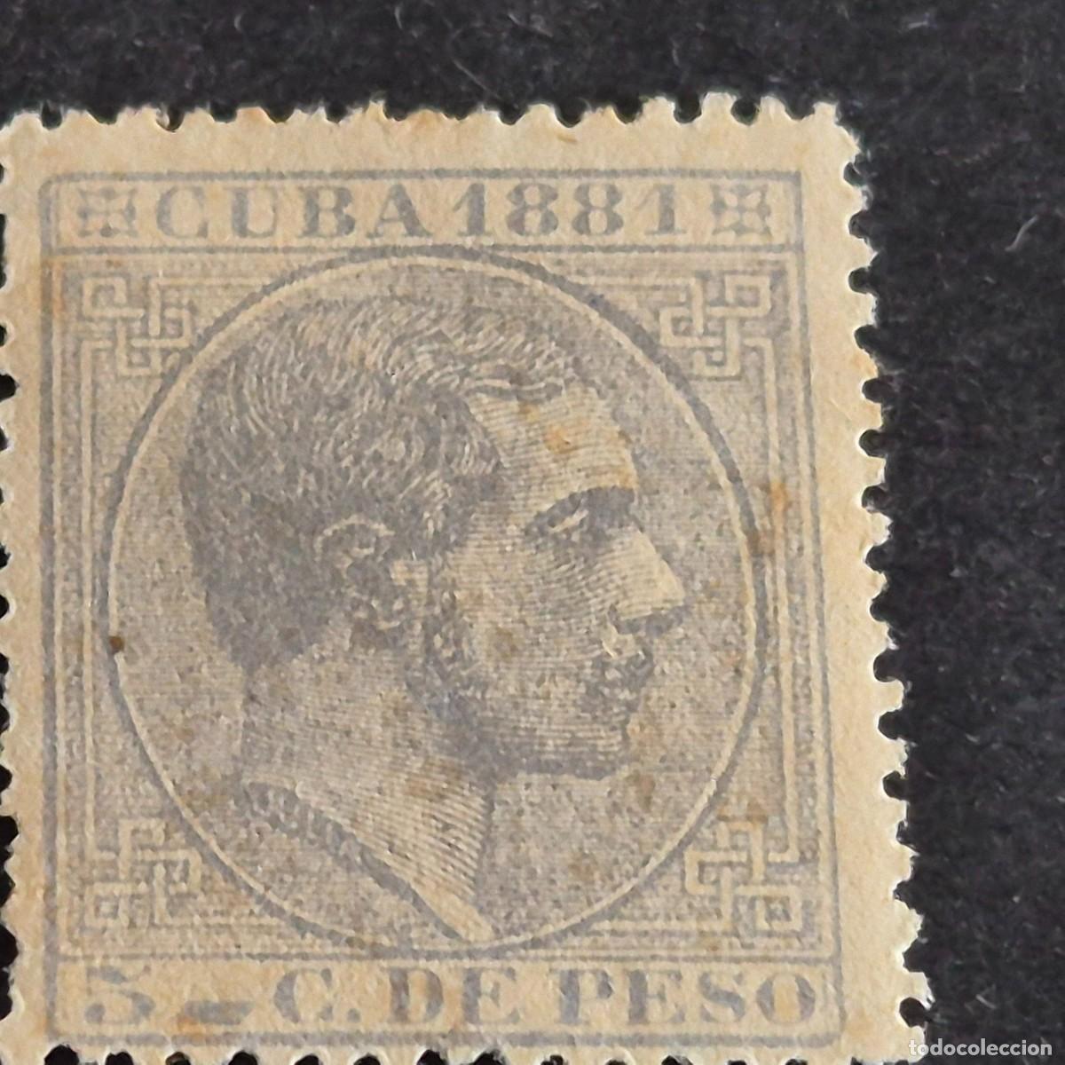 Sellos: ESPA&Ntilde;A, CUBA, 1881, ALFONSO XII, EDIFIL 65*, NUEVO SIN GOMA, (LOTE AR)