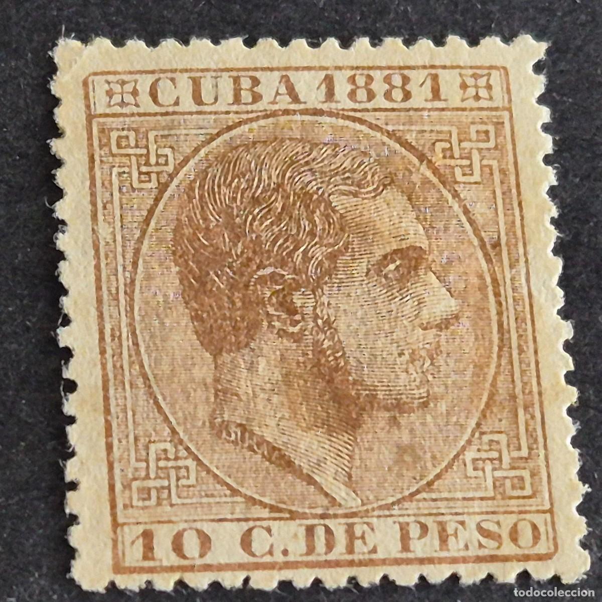 Sellos: ESPA&Ntilde;A, CUBA, 1881, ALFONSO XII, EDIFIL 66*, NUEVO, GOMA, FIJASELLO, (LOTE AR)