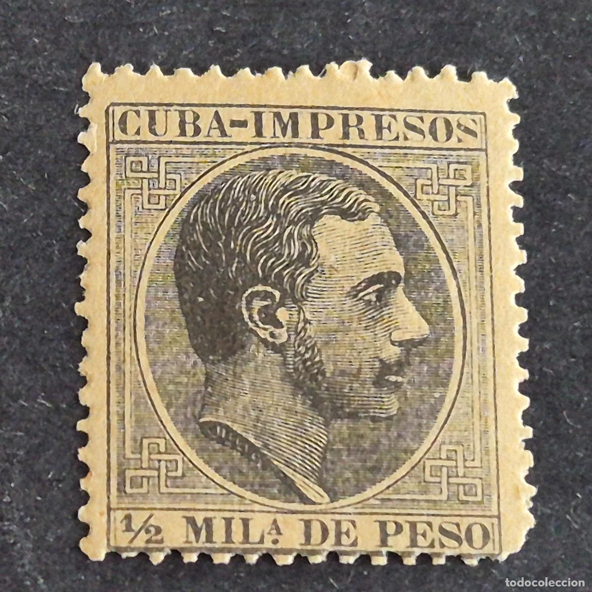 Sellos: ESPA&Ntilde;A, CUBA, 1883-1888, ALFONSO XII, EDIFIL 89*, NUEVO, GOMA, FIJASELLO, (LOTE AR)