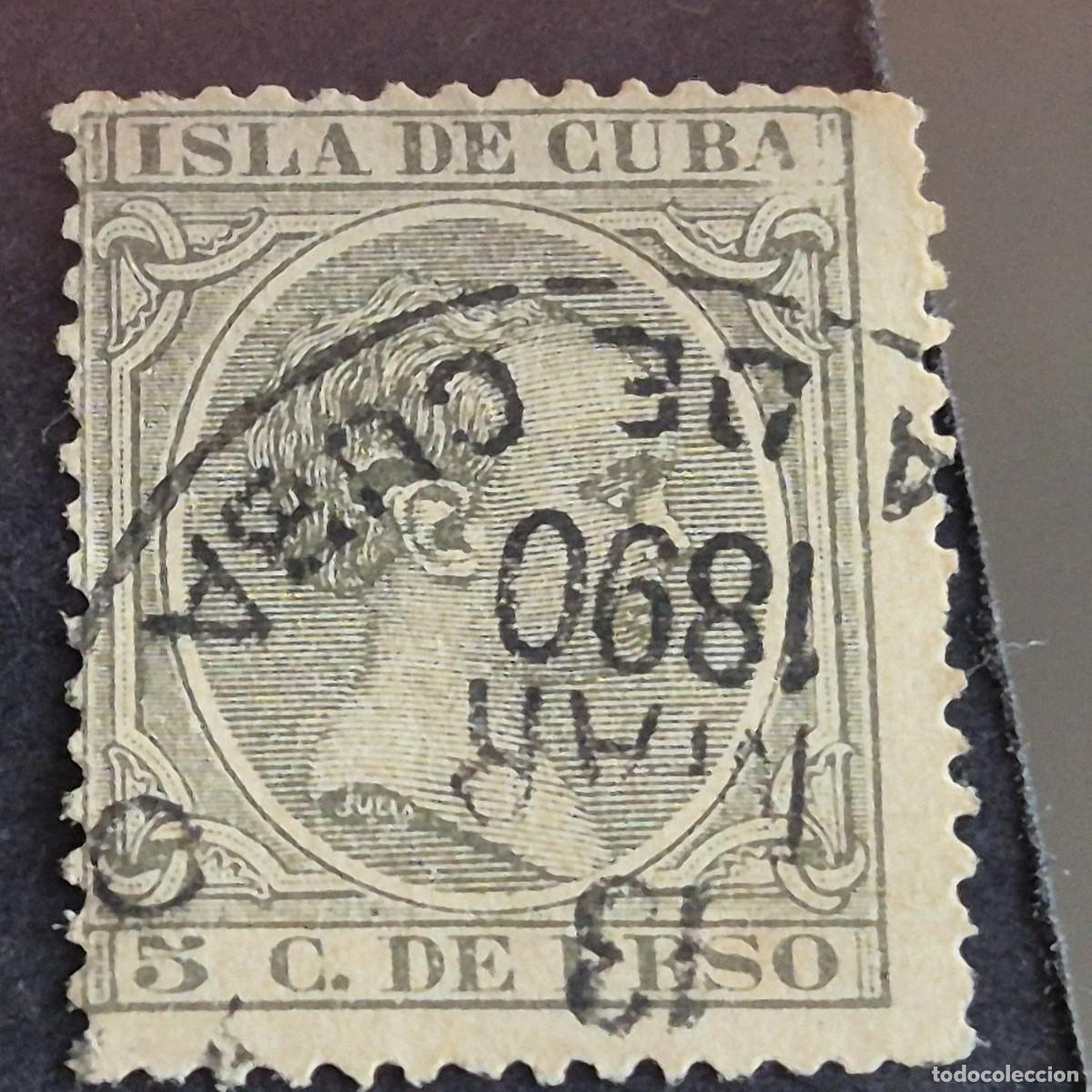 Sellos: ESPA&Ntilde;A, CUBA, 1890, ALFONSO XIII, EDIFIL 115, USADO, (LOTE AR)