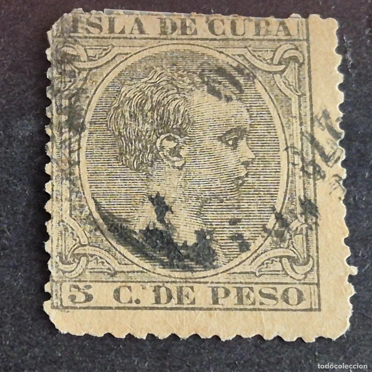 Sellos: ESPA&Ntilde;A, CUBA, 1890, ALFONSO XIII, EDIFIL 115, USADO, (LOTE AR)