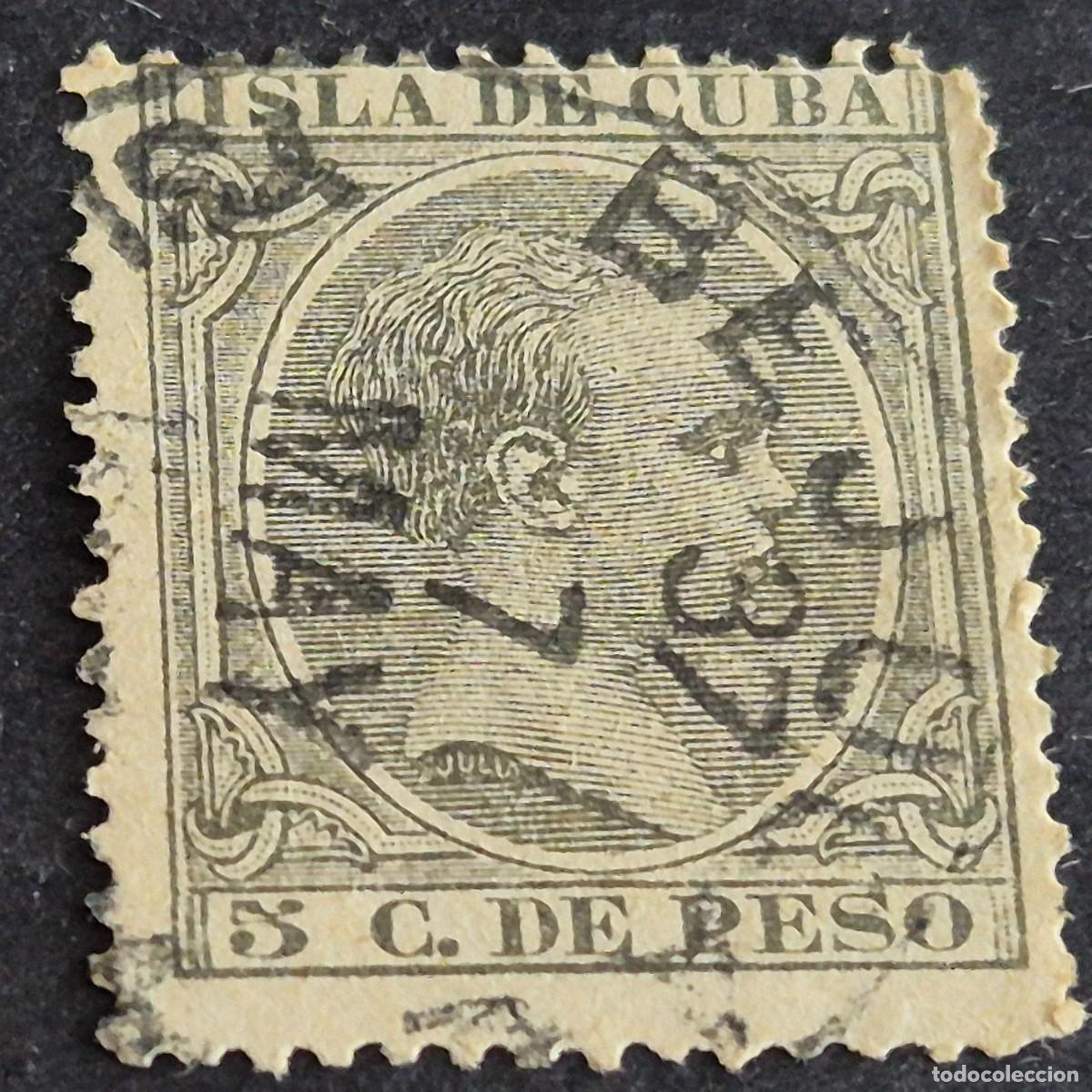Sellos: ESPA&Ntilde;A, CUBA, 1890, ALFONSO XIII, EDIFIL 115, MATASELLO DE BEJUCAL, (LOTE AR)