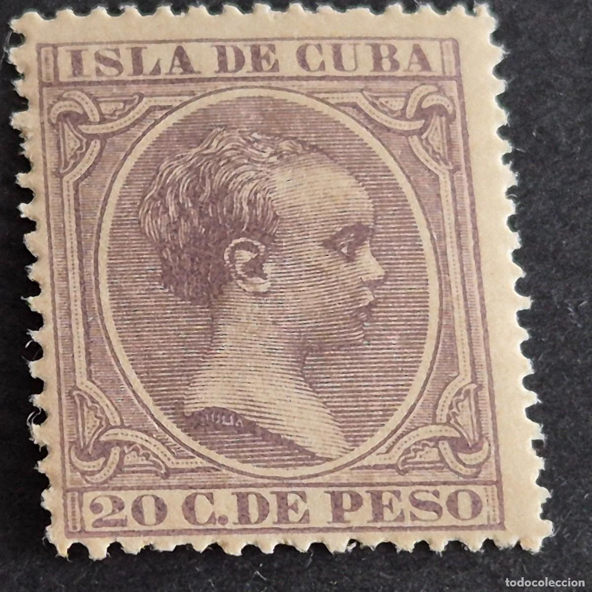 Sellos: ESPA&Ntilde;A, CUBA, 1890, ALFONSO XIII, EDIFIL 117**, NUEVO, GOMA, SIN FIJASELLO, (LOTE AR)