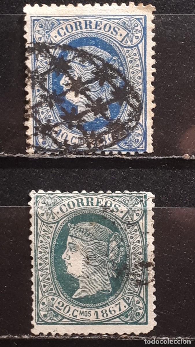 Sellos: CUBA. A&Ntilde;O 1867. &deg;. EDIFIL 19/20