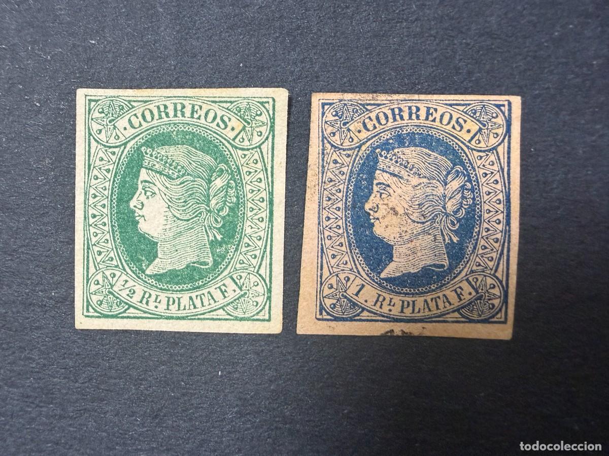 Sellos: ANTILLAS ESPA&Ntilde;OLAS, 1864. EDIFIL 10/11. REINA ISABEL II. NUEVOS. VER FOTOS